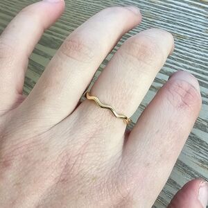 Dainty 14k Minimalist Gold Plated Stacking Ring